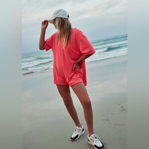 NWOT FREE PEOPLE HOT SHOT TEE ROMPER